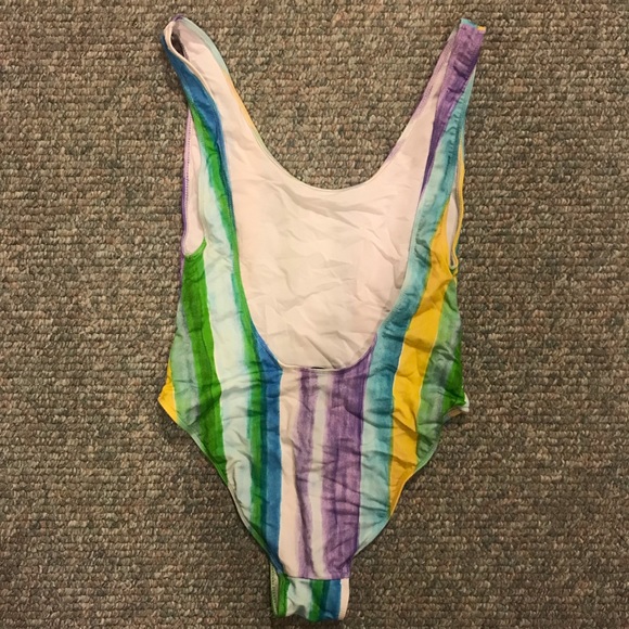 ZARA Striped One Piece Swim - Picture 3 of 4